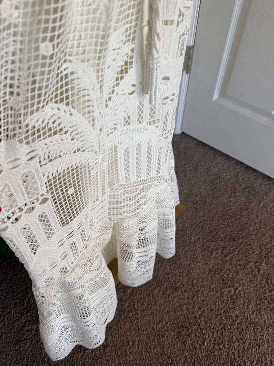 FARM Rio Morada Boa Guipure Lace Maxi Dress XS S 2 4 6 - Picture 7 of 12